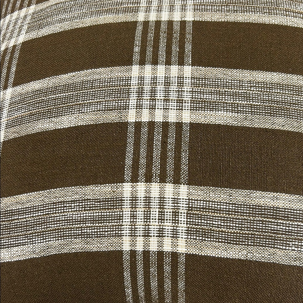 Threshold Brown and White Plaid Pillow
